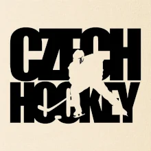Czech hockey - nápis s hokejistou - Mistrovství světa v ledním hokeji 2026