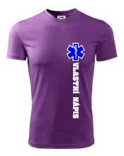 Hvězda života - vlastní nápis vpředu a vzadu