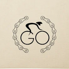 Logo cyklisty a řetěz