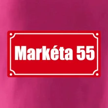 Jméno a věk - uliční cedule - červená