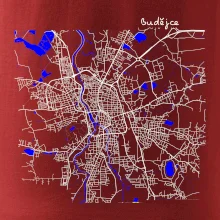 Budějce  - Mapa s vodními toky