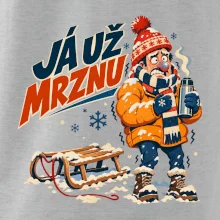 Rodinná vánoční trička - Já už mrznu táta sáňkování