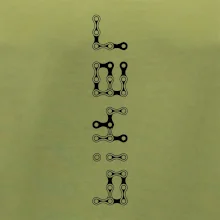 Biker nápis na výšku řetěz