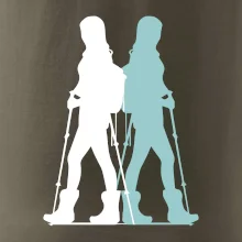 Nordic walking figury - žena