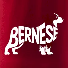 Bernese Mountain Dog nápis v těle