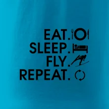 Eat sleep fly repeat - skoky na lyžích