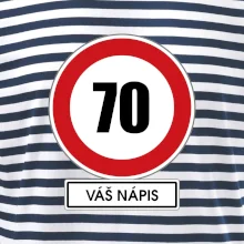 Dopravní značka - rychlost 70 - váš nápis