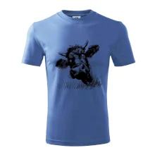 Černobílá karikatura černá kráva hlava