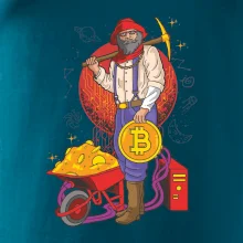 Horník těží bitcoiny