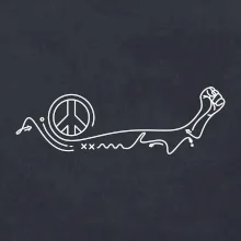 Pěst a symbol míru