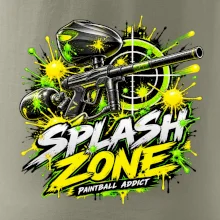 Neonový zásah splash zone paintball