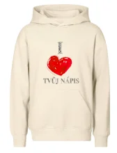 I love malované srdce - vlastní nápis