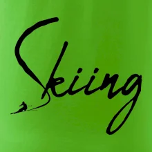 Skiing nápis lyžař
