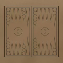 Backgammon černobílý