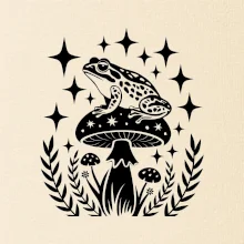 Goblincore hvězdy a houba