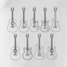 Typy kytar černé kresby