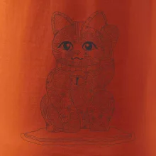 Kočka mávající mandala