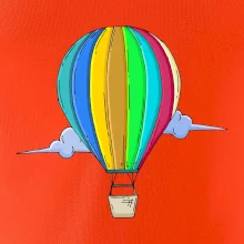 Horkovzdušný balon v oblacích