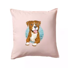 Americký staford kreslený v kolečku (Pecka design)