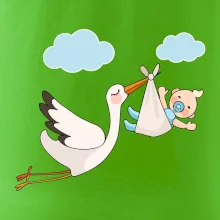 Čáp čekáme miminko - kluk