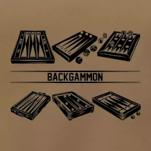 Backgammon černý set