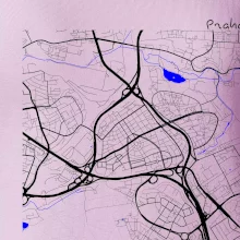 Praha - 14100 mapa s vodními toky