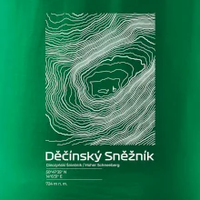 Děčínský Sněžník - vrstevnice v obdélníku