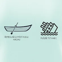 Řemeslnici postavili archu, fušeři Titanic