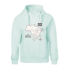 Brazílie mapa s názvy regionů