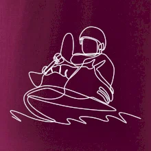 Kajak na vodě jedním tahem