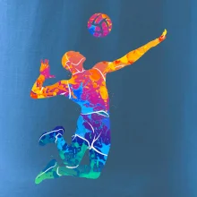 Volejbalista splash s míčem