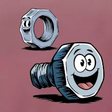 Parové triko - Šroub a matka