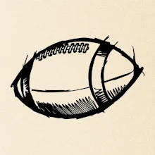 Americký fotbal míč skica