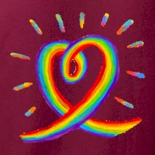 Srdce pride duha kreslená