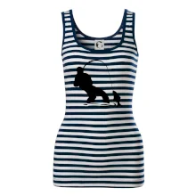 Rybář tahající rybu