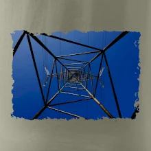 Stožár vysokého napětí zespodu