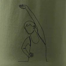 Protahující se žena jedním tahem