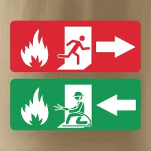 Lidé utíkají, hasiči přibíhají