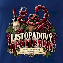 Listopadový gentleman se sklenkou červeného vína
