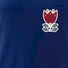 Folklor na prsu květina čtyřlistá