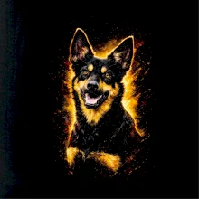 Obrázek polotón australská kelpie hlava