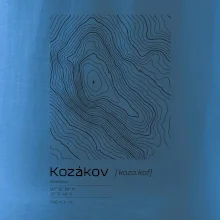 Kozákov - vrstevnice v obdélníku