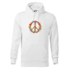 Peace symbol červené květiny