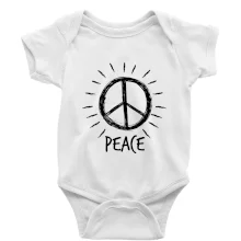 Peace symbol černobílý