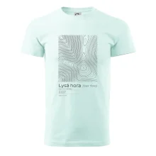 Lysá hora - vrstevnice v obdélníku