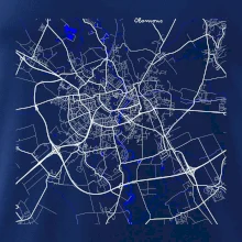 Olomouc - Mapa s vodními toky