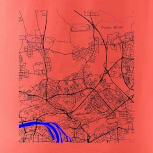 Praha 18200 - Mapa s vodními toky