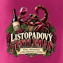 Listopadový gentleman se sklenkou červeného vína