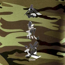 Aikidó maskáčový nápis