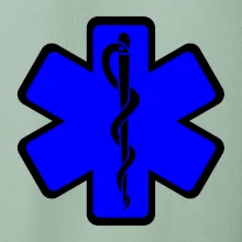 Rescue - Hvězda na prsu +  nápis na zádech